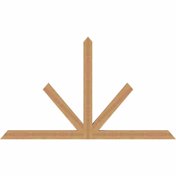 Ekena Millwork Saratoga Timber Gable Bracket, Western Red Cedar, 72"W x 42"H x 3 1/2"D x 3 1/2"F, 14/12 Pitch GBW072X42X0404SAR00SWR - main